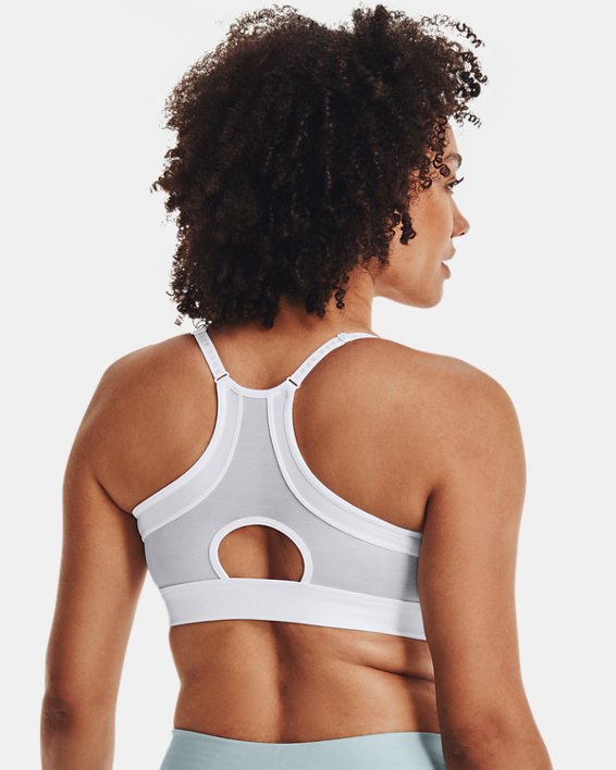 Women's UA Infinity Low Covered Sports Bra, White, pdpMainDesktop image number 5